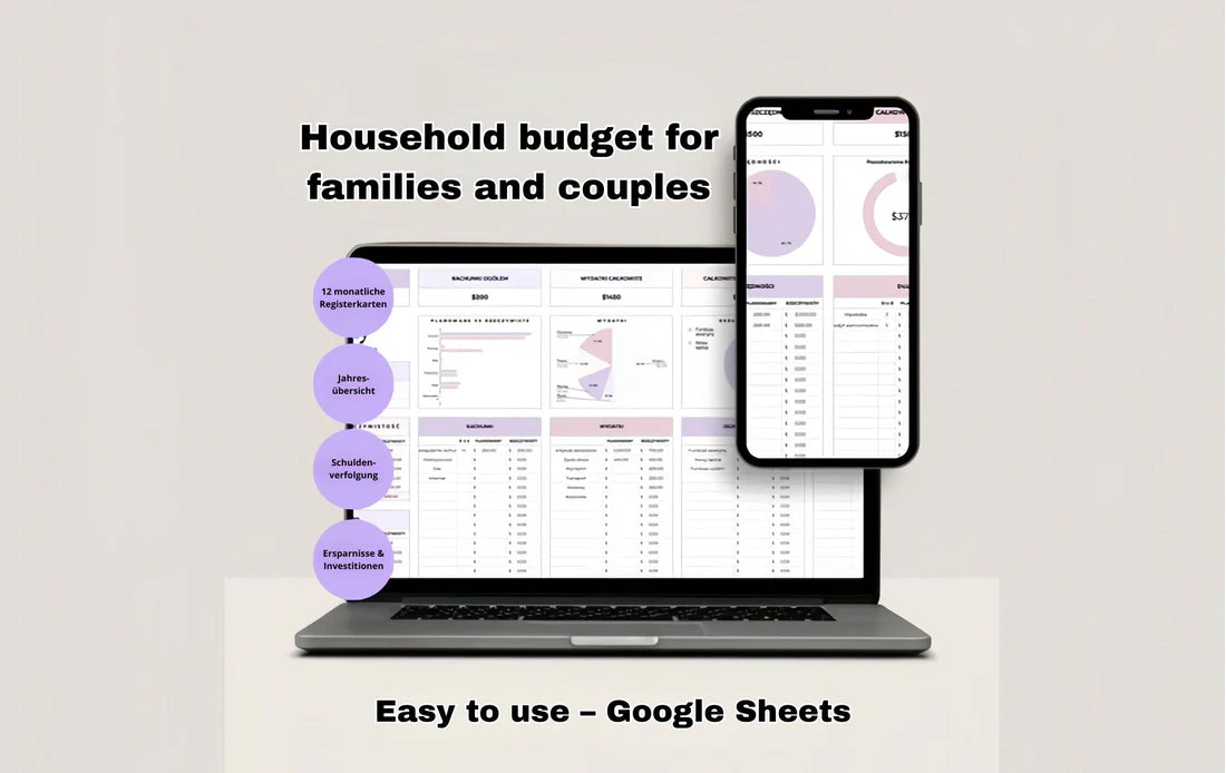 Budgeting template for Excel & Google Sheets (all currencies)